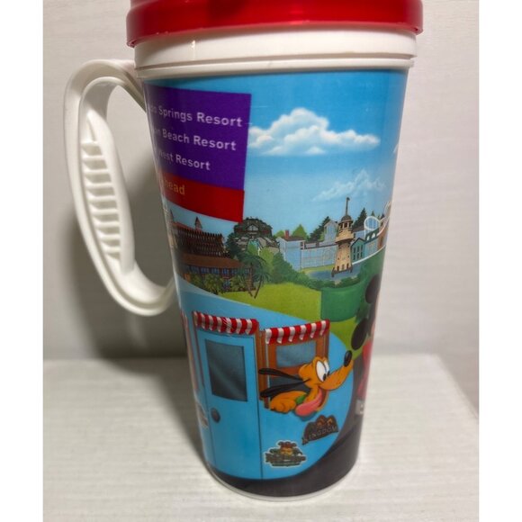 Disney Parks Resort Travel Mug Handle Lid Mickey & Friends Rapid Fill Refillable - Picture 3 of 12